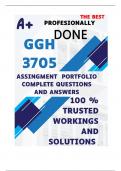 GGH3705 PORTFOLIO (COMPLETE ANSWERS) Semester 2 2024 - DUE October 2024