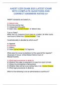 AAERT CER EXAM 2025 LATEST EXAM  WITH COMPLETE QUESTIONS AND  CORRECT ANSWERS RATED A+