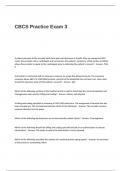 CBCS Practice Exam 3 Questions and Answers