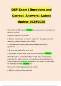 QSP Exam | Questions and Correct Answers | Latest Update 2024/2025