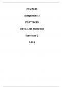 COM2601 Assignment 3 PORTFOLIO (DETAILED ANSWERS) Semester 2 2024