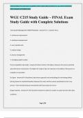 WGU C215 Study Guide – FINAL Exam Study Guide with Complete Solutions