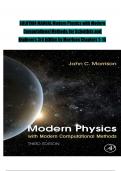 SOLUTION MANUAL Modern Physics with Modern Computational Methods for Scientists and Engineers 3rd Edition by Morrison Chapters 1- 15