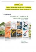 TEST BANK For Nutrition Therapy and Pathophysiology, 4th Edition by Nelms. All 25 Chapters  Complete, Verified Edition: ISBN 9781305111967