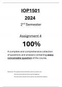 IOP1501 Assignment 4, Second Semester: 2024