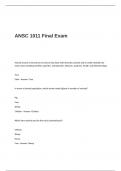 ANSC 1011 Final Exam Questions and Answers