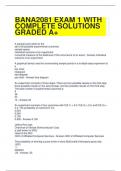 Bundle For BANA2081 EXAM 1 WITH COMPLETE SOLUTIONS GRADED A+