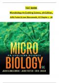 TEST BANK for Microbiology: An Evolving Science 5th Edition by Slonczewski & Foster. All 28 Chapters Complete, Verified Edition