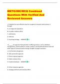 MKTG/IMC/MCQ Combined  Questions With Verified And  Reviewed Answers 