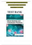 Test Bank for Basic and Applied Concepts of Blood Banking and Transfusion Practices 5th Edition By Paula Howard, Complete Chapters 1 - 16, Updated Newest Version