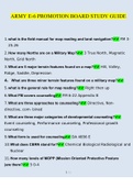 U.S. Army E-6 Promotion Board Study Guide Questions 2022/2023 | Consisting Of 144 Questions With Verified Answers From Experts