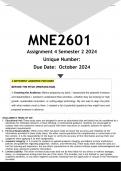 MNE2601 Assignment 4 (ANSWERS) Semester 2 2024 - DISTINCTION GUARANTEED