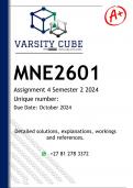 MNE2601 Assignment 4 (DETAILED ANSWERS) Semester 2 2024 - DISTINCTION GUARANTEED