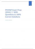 Pocket PMHNP Exam (2024) || Questions & Answers (Graded A+)