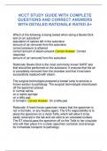 NCCT STUDY GUIDE WITH COMPLETE  QUESTIONS AND CORRECT ANSWERS  WITH DETALED RATIONALE RATED A+