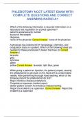 PHLEBOTOMY NCCT LATEST EXAM WITH  COMPLETE QUESTIONS AND CORRECT  ANSWERS RATED A+