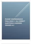 PMHNP Comprehensive Final Exam || All Correct Questions & Answers (Graded A+)