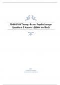 PMHNP #6 Therapy Exam: Psychotherapy Questions & Answers (100% Verified)