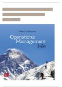 TEST BANK for Operations Management, 14th Editio by William Stevenson, Verified Chapters 1 - 19, Complete Newest Version