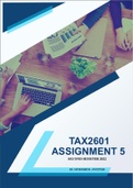 TAX2601 Assignment 5 Second Semester 2022