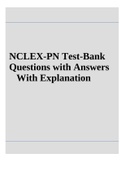 NCLEX-PN Test-Bank Questions with Answers With Explanation