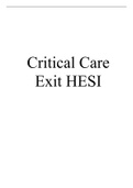 Critical Care Exit HESI