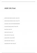 ANSC 201 Final Exam Questions and Answers