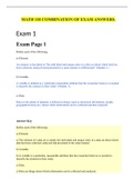 Exam (elaborations) MATH 110 COMBINATION OF EXAM ANSWERS.