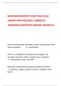 NBME BIOCHEMISTRY SHELF EXAM 2024 UPDATE WITH MULTIPLE, CORRECTLY ANSWERED