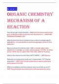 Science 0rganic chemiStry  mechaniSm of a  reaction