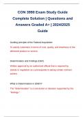 CON 3990 Exam Study Guide Complete Solution | Questions and Answers Graded A+ | 2024/2025 Guide