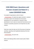 CON 3990 Exam | Questions and Answers Graded and Rated A+ | Latest 2024/2025 Guide