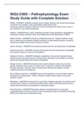 WGU-C805 – Pathophysiology Exam Study Guide with Complete Solution