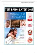 Test Bank For Maternal Child Nursing Care, 7th Edition by Shannon E. Perry, Marilyn J. Hockenberry, Mary Catherine Cashion| 9780323776714| All Chapters (1-50) LATEST