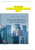 TEST BANK For Financial Markets And Institutions 8th Edition By Anthony Saunders. All Chapters 1 to 25 Complete, Verified Edition: ISBN 9781260772401