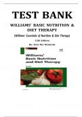 TEST BANK FOR Williams' Basic Nutrition & Diet Therapy 15th Edition by Staci Nix , ISBN: 9780323377317 All Chapters 1-23 || Guide A+