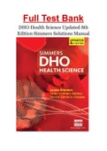 DHO Health Science Updated 8th Edition Simmers Solutions Manual