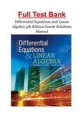 Differential Equations and Linear Algebra 4th Edition Goode Solutions Manual