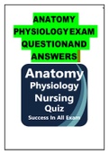 ANATOMY PHYSIOLOGY EXAM QUESTIONAND ANSWERS