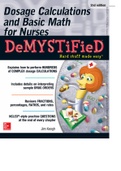 Dosage Calculations and Basic Math for Nurses DeMYSTiFieD