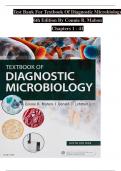 TEST BANK For Textbook of Diagnostic Microbiology, 6th Edition By Connie Mahon, All 41 Chapters Covered, Verified Latest Edition