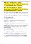 Nursing 532-Advanced Health Assessment-Week 4 With 159 Questions and approved correct answers.