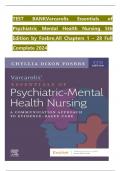 TEST BANK For Varcarolis Essentials of Psychiatric Mental Health Nursing, 5th Edition (Fosbre, 2024), Verified Chapters 1 - 28, Complete Newest Version