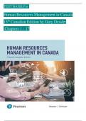 Test Bank For Human Resources Management in Canada, 15th Edition by Gary Dessler, ISBN: 9780137291878, All 17 Chapters Covered, Verified Latest Edition