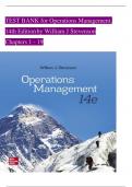 TEST BANK for Operations Management, 14th Editio by William Stevenson, Verified Chapters 1 - 19, Complete Newest Version