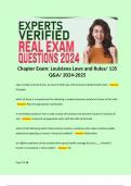 Chapter Exam: Louisiana Laws and Rules/ 135 Q&A/ 2024-2025.