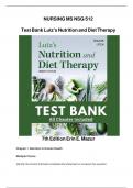 Test Bank For Lutz’s Nutrition and Diet Therapy 8th Edition by Erin E. Mazur All Chapters (1-24) | A+ ULTIMATE GUIDE