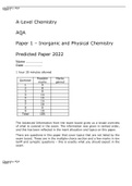 A-Level Chemistry AQA Paper 1 