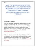 AANP FNP QUESTIONS BANK NEWEST  2024-2025 ACTUAL EXAM COMPLETE 300  QUESTIONS AND CORRECT DETAILED  ANSWERS (VERIFIED ANSWERS)  |ALREADY GRADED A+||BRAND NEW  VERSION!!