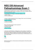 NSG 530 / NSG530 ADVANCED PATHOPHYSIOLOGY EXAM 1.  QUESTIONS WITH 100% CORRECT ANSWERS. 